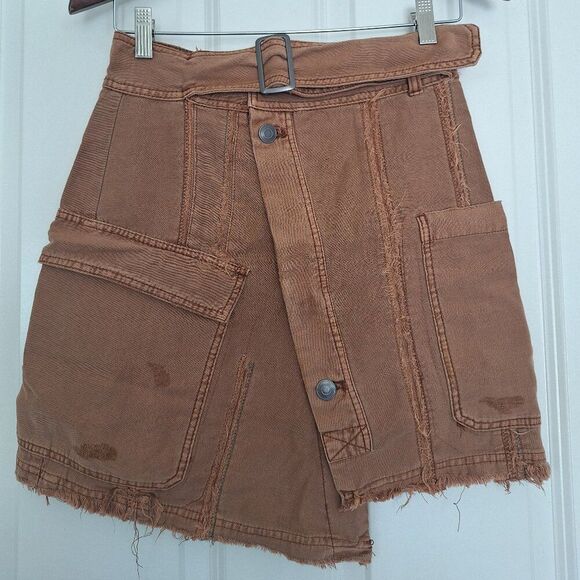 Free People Dresses & Skirts - Free People Women's Brown Mini‎ Skirt Size 4